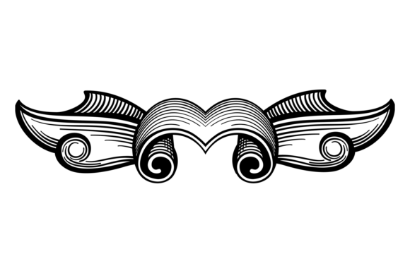 Antique Floral Scroll Engraving Style