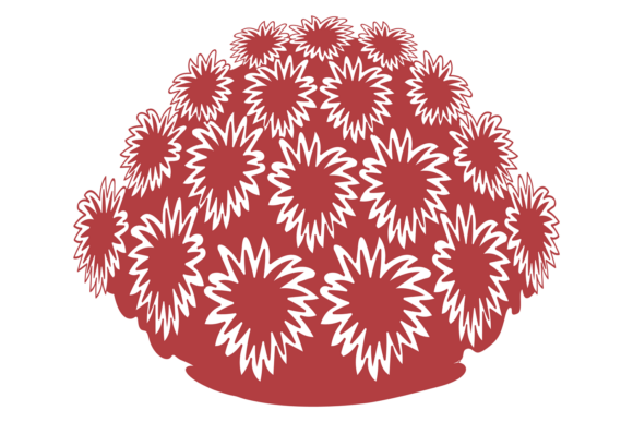 Blooming Coral Icon: Underwater Decorative Fauna for Modern Design