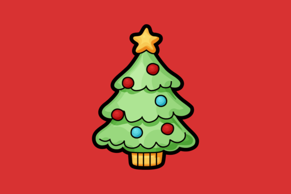 Bringing Holiday Magic to Life with Tree Christmas Illustration Clip Art Des