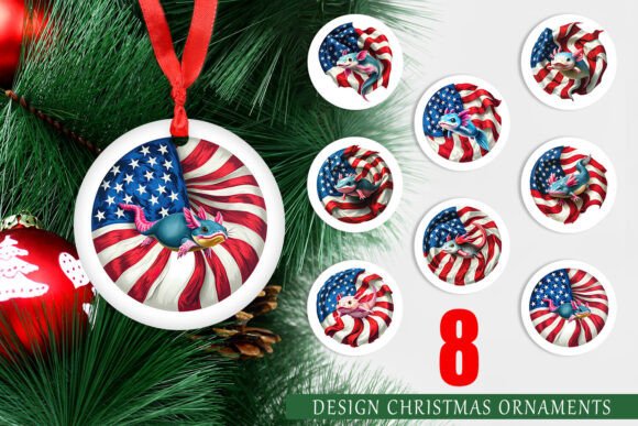 Celebrate Every Season with Adorable Axolotl Ornament Designs