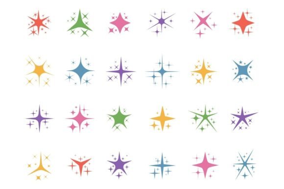 Colorful Sparkle Stars: Glitter Lights for Magic