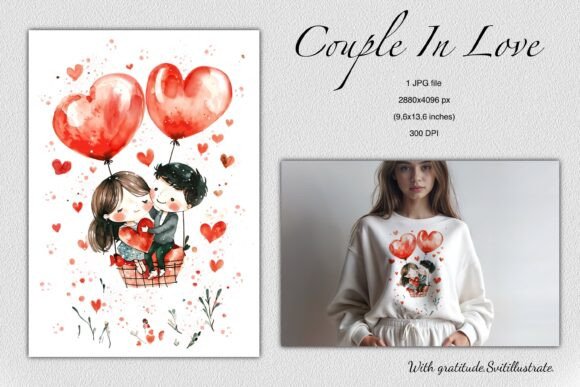 Couple in Love Watercolor Illustration Guide