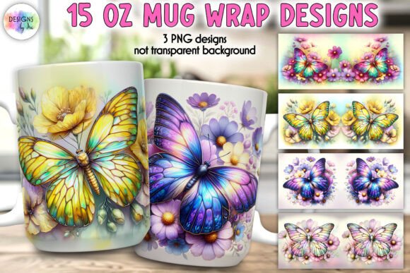 Creating Stunning Sublimation Designs with the Elegant Butterfly and Floral Mug Wrap