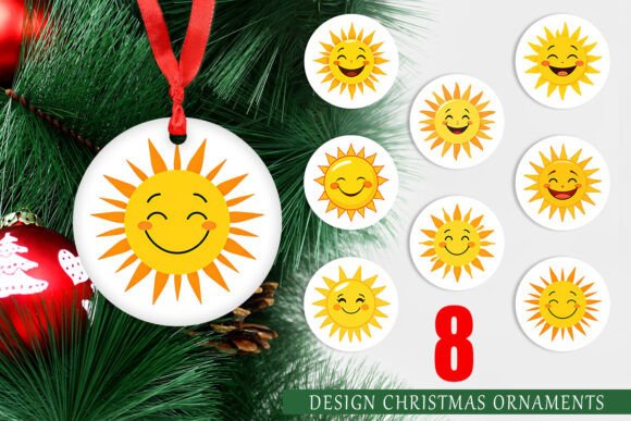 Elevate Your Holiday Decor with the Ornament Smiling Sun Printable Set