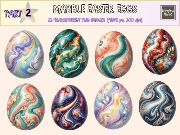 Elevating Digital Design: The Strategic Value of Marble Easter Eggs P2 Clipart in Modern Branding