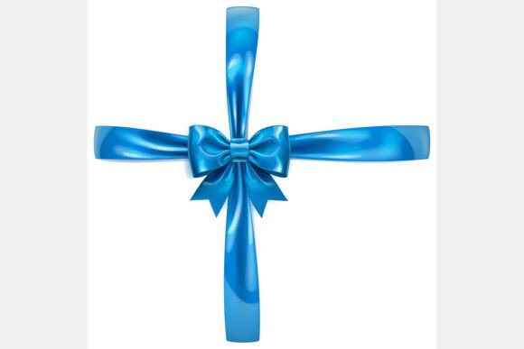 Enhancing Your Designs with a Beautiful Blue Bow with Cross Ribbons