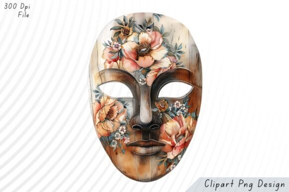 Flora Veil Artisan Mask PNG Clipart Guide
