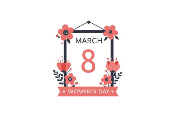 Floral Frame Design Featuring the Date M