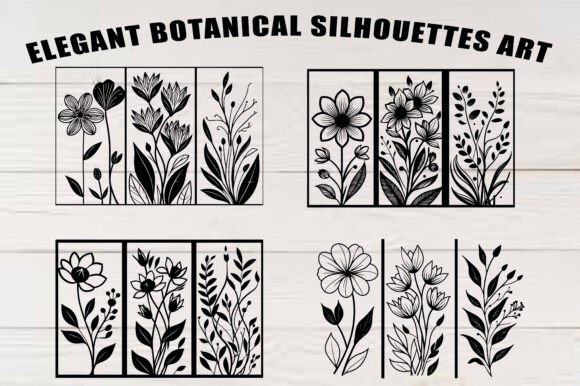 Floral Silhouettes Clipart: Elevating Design with Timeless Botanical Elegance