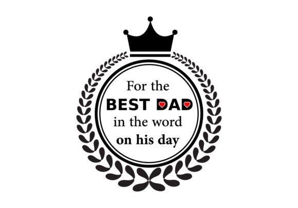 Happy Fathers Day Typography with Decora