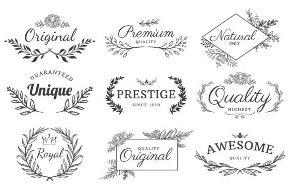 Integrating Floral Ornament Labels and Branch Emblems into Professional Design Workflows