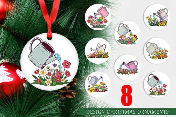 Ornament Spring Watering Can: Elevating Holiday Decor with Printable Digital Designs