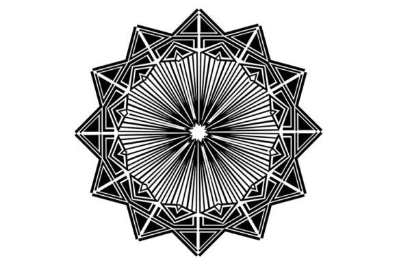 Round Retro Art Deco Ornament: A Practical Design Resource
