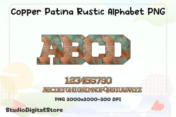 Strategic Design Applications for Copper Patina Rustic Alphabet PNG Assets